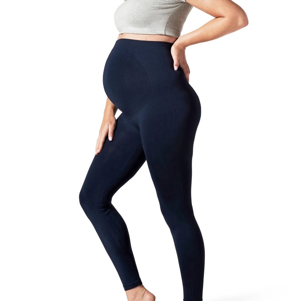 NWT Blanqi Maternity Belly Support Leggings - Navy